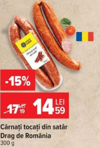 Drag de România Cârnați tocați din satâr, 300 g