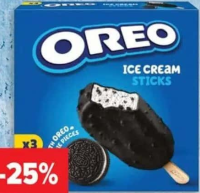 Înghețată pe băț Oreo 3 x 90 ml