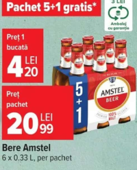 Bere Amstel 6 x 0.33 L