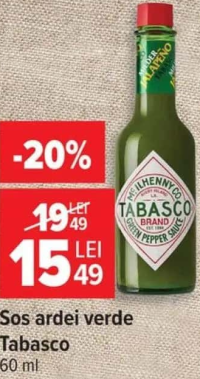Tabasco Sos ardei verde 60ml