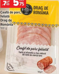 Drag de România Ceafă de porc feliată 100 g