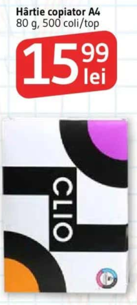 Clio Hârtie copiator A4 80 g, 500 coli/top