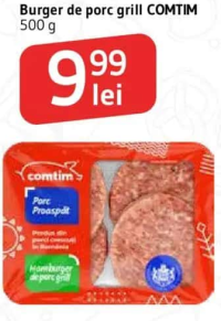 COMTIM Burger de porc grill 500 g