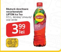 LIPTON Ice Tea Băutură răcoritoare necarbonatată 0.5 L, lămâie/ zmeură/ ceai verde