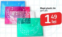 Mapă plastic A4 gen plic