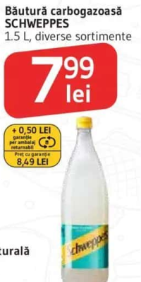 SCHWEPPES Băutură carbogazoasă 1.5 L, diverse sortimente