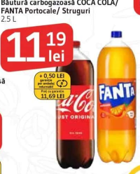 COCA COLA/ FANTA Portocale/ Struguri Băutură carbogazoasă 2.5 L