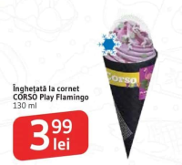 Corso Play Flamingo Înghețată la cornet 130 ml