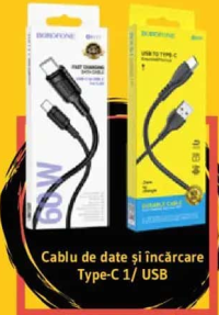Carusel Cablu de date și încărcare Borofone Type-C 1/ USB