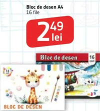 Bloc de desen A4 16 file