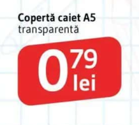 Copertă caiet A5 transparentă