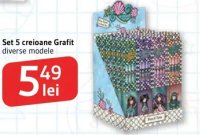 Set 5 creioane Grafit diverse modele