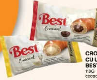 Croissant cu umplutură Best 110g cacao&aromă de vanilie/cacao