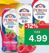 Bere Fără Alcool Peroni 500ml cu suc de lămâie/portocale/zmeură