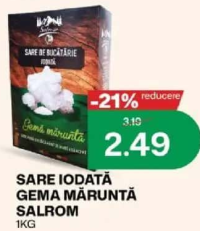 Salrom Sare iodată gemă mărunță 1kg