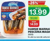 Pescăria Magic Hamsie marinată în ulei cu usturoi și chilli 300g