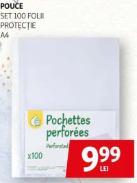 Pouce Set 100 Folii Protecție A4