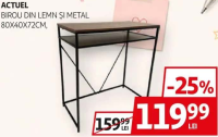 ACTUEL BIROU DIN LEMN ȘI METAL 80X40X72CM