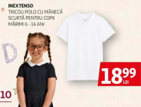 Inextenso Tricou polo cu mânecă scurtă pentru copii mărimi 6 - 14 ani