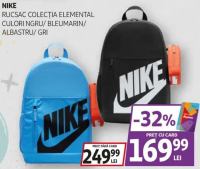 Nike Rucsac Colecția Elemental Culori Negru/ Bleumarin/ Albastru/ Gri