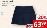 Fustă plisată pentru fetițe mărimi 5 - 12 ani