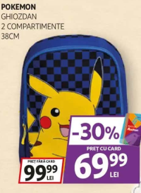 POKEMON GHIOZDAN 2 COMPARTIMENTE 38CM