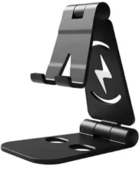 eMAG Suport telefon, Pentru birou, Pliabil, Ajustabil, Negru