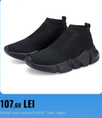 Pantofi sport barbati SHOFUL, Textil, Negru