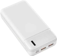 Power Bank 20000mAh, incarcare portabila, 2 porturi USB, incarcare simultana, alb