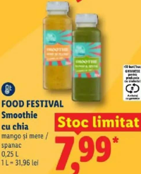FOOD FESTIVAL Smoothie cu chia mango și mere / spanac 0,25 L