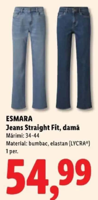 ESMARA Jeans Straight Fit, damă 1 per.