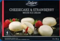 Deluxe Înghețată mochi caramel sărat / cheesecake și căpșuni 6 x 30 g