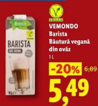 VEMONDO Barista Băutură vegană din ovăz 1 L