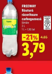 FREEWAY Băutură răcoritoare carbogazoasă lămâie 2 L
