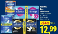 ALWAYS Duo absorbante diverse sortimente 12 / 14 / 16 / 20 buc.