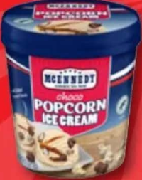 MCENNEDY Înghețată cu popcorn învelit în ciocolată aromă caramel sărat 500 ml