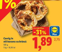 Lidl Covrig în stil bavarez cu brânză 100 g