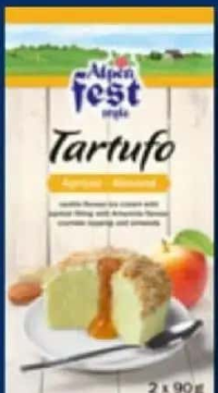 Alpenfest Tartufo cu caise și migdale / prune și mac 2 x 90 g