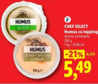 CHEF SELECT Humus cu topping diverse sortimente 250 g