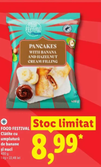 FOOD FESTIVAL Clătite cu umplutură de banane și nuci 400 g