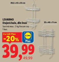 Livarno Etajeră baie din inox