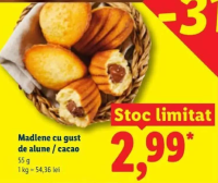 Lidl Madlene cu gust de alune / cacao 55 g