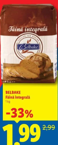 Belbake Făină integrală 1 kg