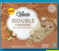 Gelatelli Double Paradise Înghețată cu aromă de alune și caramel 4 x 85 g
