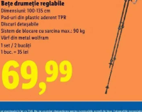 CRIVIT Bețe drumeție reglabile 2 bucăți