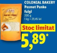 COLONIAL BAKERY Pesmet Panko fulgi 200 g