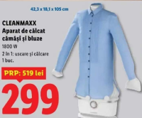 CLEANMAXX Aparat de călcat cămăși și bluze 1800 W