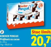 Kinder Pingui Prăjitură cu cacao 8 x 30 g