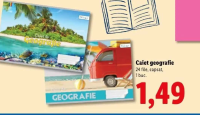 Caiet geografie 24 file, capsat, 1 buc.