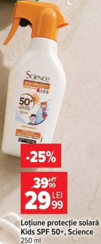 Science Loțiune protecție solară Kids SPF 50+ 250 ml